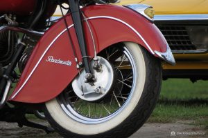 Vintage Indian motorcycle front wheel